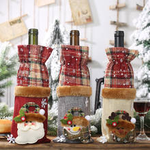 Decorações de natal: tampa da garrafa de vinho em forma de neve, santa fé, decoração de natal para ano novo, natal, decoração para casa 2024 - compre barato