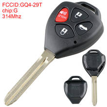 314Mhz 4 Buttons Car  Remote Key Fob with G Chip GQ4-29T Fit for  Toyota Corolla 2010-2013 2024 - buy cheap