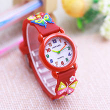 Relógios digitais coloridos 3d para meninos e meninas, relógio de pulso de silicone à prova d'água com pulseira de borboleta 2024 - compre barato