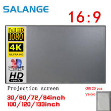 Salange Projector Screen 72 84 100 120 inch Anti-light Screen For Home Outdoor Office Portable 3D HD Projection Screen 2024 - buy cheap