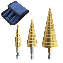 3Pcs/lot HSS Steel Large Step Cone Titanium Coated Metal Drill Bit Cut Tool Set Hole Cutter 4-12mm 4-20mm 4-32mm 2024 - buy cheap