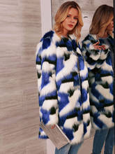 Faux Fur Women's Coat Warm Teddy Jacket 2020 Autumn Winter European American Fashion Long Sleeved Fluffy Veste Fourrure Femme 2024 - buy cheap