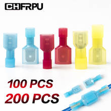 100Pcs 50sets 200PCS 100sets Spade type insulated terminal female and male connector terminal cable butt joint terminal crimping 2024 - buy cheap