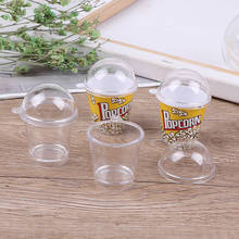 10pcs DIY Charms Plastic Cups Miniature Cute Mini Cup with Dome Lid DollHouse Popcorn Ice Cream Jewelry Accessory 2024 - buy cheap