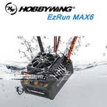 Hobbywing-CONTROLADOR DE VELOCIDAD EzRun Max6, 160A, V3, 200A, impermeable, sin escobillas, ESC, para coche 1/6 1/5 RC 2024 - compra barato