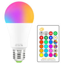 LED Light Bulb RGB 16 Color Changing Magic Bulb 5W 10W 15W 110V 220V E27 RGB LED Bulb Lights IR Remote Control + Memory Mode 2024 - buy cheap
