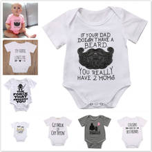 Newborn Baby Rompers Onesie Beard Pattern If Your Dad Doesn't Have A Beard Letter Print Infant Costumes Baby Clothes Jumpsuits 2024 - buy cheap