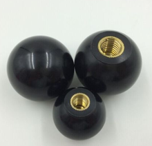 Perillas de bolas negras, manijas de plástico para máquina, diámetro de 40mm, diámetro de 8mm, diámetro de 3 piezas 2024 - compra barato