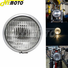 Faro delantero de haz alto/bajo para motocicleta Bobber Chopper Sportster Cafe Racer, personalizado, H4, 12V, cromado, redondo, Vintage 2024 - compra barato