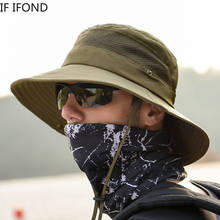 Men Waterproof Breathable Bucket Hat Summer Boonie Hat Outdoor UV Protection Wide Brim Panama Hiking Sun Hat 2024 - buy cheap