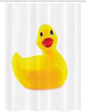 Rubber Duck Stall Shower Curtain Yellow Squeak Ducky Toy Fun Bubble Bath Animal Kids Room Duckling Print Fabric Bathroom Decor 2024 - buy cheap