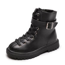 Skoex botas de neve para crianças, sapatos impermeáveis para meninos e meninas, tênis fashion, botas de couro quente de veludo 2024 - compre barato