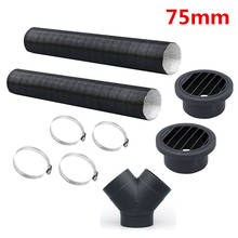75mm Heater Pipe Duct & Round Warm Air Outlet  & Y Piece & Vent Hose Clips Set For Webasto Eberspacher Propex Car Diesel Heater 2024 - buy cheap