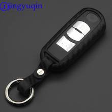 jingyuqin 2/3B Remote Carbon Silicone Car Key Case For Mazda 2 3 6 Axela Atenza CX-5 CX5 CX-7 CX-9 2014 2015 2016 2017 Smart 2024 - buy cheap