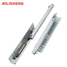 AOLISHENG Drawer Bottom Mount Concealed Two Section Soft Closing Kitchen Cabinets Drawer Slides Furniture Hardware 2024 - buy cheap