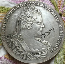 Moedas rústicas, 1733 moedas antigas por atacado, 1 cópia de rublo de 100% coper 2024 - compre barato