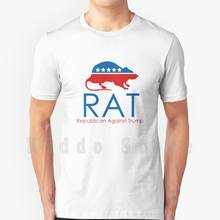 Rat republicano contra trump t camisa impressão para homem algodão novo t legal republicano contra trump rato anti trump parar trump nunca 2024 - compre barato