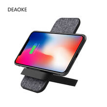 Dec. Nuevo cargador inalámbrico para coche 10W tela desmontable Qi soporte de cargador rápido de teléfono para Samsung Galaxy IPhone XR XS 11 X Max Huawei 2024 - compra barato