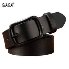 Cinturones de cuero auténtico para mujer, hebillas simples de Metal para pantalones vaqueros, accesorios de 28mm de ancho, color negro, FCO013 2024 - compra barato