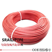 SRAG PTFE 1/2/3/6/12/24K carbon fiber heating cable, floor extension line, new infrared high-quality heating cable 2024 - buy cheap