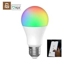 Bombilla LED inteligente Youpin inncap, lámpara colorida E27 regulable, temporizador, luz nocturna, funciona con la aplicación inteligente mijia mi home, novedad 2024 - compra barato