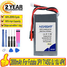 HSABAT-Batería de transmisor LiFePo4 para 100%, nueva marca, 2S1P, 7,7 V, 20C, para Futaba 3PV, T14SG, 8J, 10J, 4PK, 4PX, 4PV, 4, PM, 7PX, 4PLS, 16SZ 2024 - compra barato