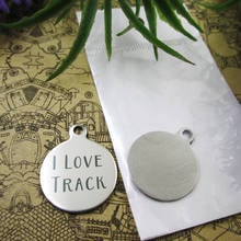 10 шт.-подвески из нержавеющей стали «I Love Track», 5 стилей на выбор, подвески «сделай сам» для ожерелья, браслета 2024 - купить недорого