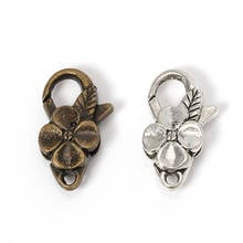 5pcs Flower Lobster Clasp Hooks 26x15mm Retro Big Clasp for Necklace Bracelet Keychain Chain Accessories Jewelry Making DIY 2024 - buy cheap