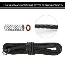 Synthetic Winch Rope, 1/4 x 50Ft Synthetic Winch Rope Line Cable for ATV UTV SUV Truck Boat Winch 2024 - buy cheap