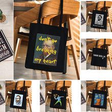 Ван Гог хозяйственная сумка графического сумка Harajuku сумка-шоппер Для женщин Ёмкость экологический Холст Сумка Многоразовые сумки для покупок классический 2024 - купить недорого