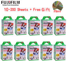 Пленка Fujifilm instax mini 9, 10-200 листов, пленка с белым краем, ширина 3 дюйма, пленка для мгновенной камеры mini 8, 7s, 25, 50s, 90, фотобумага 2024 - купить недорого