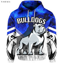 Bulldogs Life 3D Printed Hoodie Man Rugby Sport Outwear Zipper Pullover Sweatshirt Casual Jacket  Jumpers 2024 - buy cheap