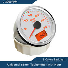Waterproof  85mm 3K 4K 6K 8K Tachometer Gauge for Car Truck Boat Yacht Universal with 8 Colors Backlight 12V 24V 2024 - buy cheap