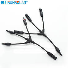 Blusunsolar 5pairs  1 to 3 Y Branch  Parallel Connector with Cable Solar Style Branch 1 Male to 3 Female and 1 Female to 3 Male 2024 - buy cheap