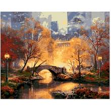 City Landscape Painting By Numbers Manhattan On Canvas Drawing 40x50 With Frame Acrylic Paint Coloring By Number Decoration Art 2024 - buy cheap