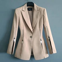 Long-sleeved Suit Spring Autumn New Fashion all-match Short Jacket one Button Quality Suits Jacket Black Womens Plus size Blazer 2024 - buy cheap