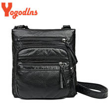 Yogodlns Vintage Shoulder Bag Women Soft PU leather Crossbody Bag Fashion Messenger Bag Multifuncion Small Square Bag Phone Bag 2024 - buy cheap