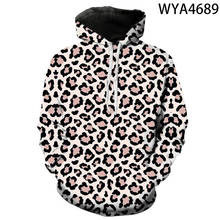 Sudaderas con estampado de leopardo para hombres, mujeres y niños, ropa de calle con estampado 3D, jersey de manga larga, sudaderas a la moda 2024 - compra barato