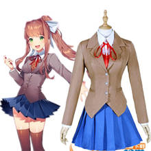 Doki Literature Club Literature Club Monika Cosplay Sayori Yuri Natsuki Cosplay Costume School Uniform Girl Women Costume Game 2024 - buy cheap