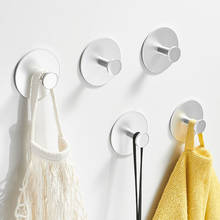 Gancho de aluminio para colgar en la pared, colgador de toalla de baño, accesorios de baño, libre de clavos, color negro/plateado 2024 - compra barato