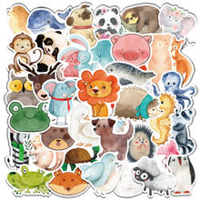 50pcs Cartoon Cute Animals Stickers For Laptop Computer Notebook Adesivos Craft Supplies Scrapbooking Material Christmas Sticker 2024 - buy cheap