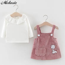 Melario-Conjunto de ropa de dibujos animados para niña, conjunto de ropa infantil de jirafa, camiseta, vestido, primavera y otoño 2024 - compra barato
