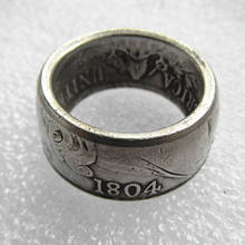 US Draped Bust Dollar Ring 1804 Handmade In Sizes 8-16 2024 - buy cheap