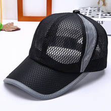 Summer Sport Baseball Cap Women Breathable Trucker Cap Vintage For Men Solid Mesh Snapback Cap Hip Hop Unisex Sport Hats 2020 2024 - buy cheap