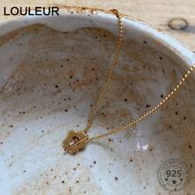 Louleur 925 Sterling Silver Flower Bead Chain Necklace High Quality Elegant Gold Pearl Necklace for Women Fashion Fine Jewelry 2024 - buy cheap