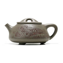 Маленький чайник ручной работы из Цзиндэчжэнь, фарфоровый чайник, винтажный чайник, чайник из фиолетовой глины, чайник Kyusu, полезный водный чайник для дома Eg50ch 2024 - купить недорого