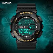 Waterproof Men Boy Lcd Digital Stopwatch Date Rubber Sport Wrist Watch Multifunction Regarder Relógio Esportivo Смотреть #T1P 2024 - buy cheap