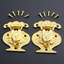 1pc Latch Clasp w/screws Vase Shape Antique Gold Box Lock Zinc Alloy Vintage Big/Small Retro Mini Wooden Jewelry Wine Gift Case 2024 - buy cheap