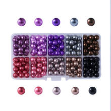 Pandahall-Cuentas de perlas de cristal de color redondo, 8mm, 250 unidades/caja 2024 - compra barato