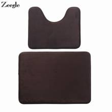 Zeegle-alfombra antideslizante para asiento de inodoro, alfombrilla de espuma viscoelástica para ducha, lavable, de franela 2024 - compra barato